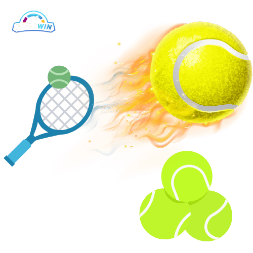 Badminton racket striking shuttle with large tennis ball representing racket sports betting on UltraWin